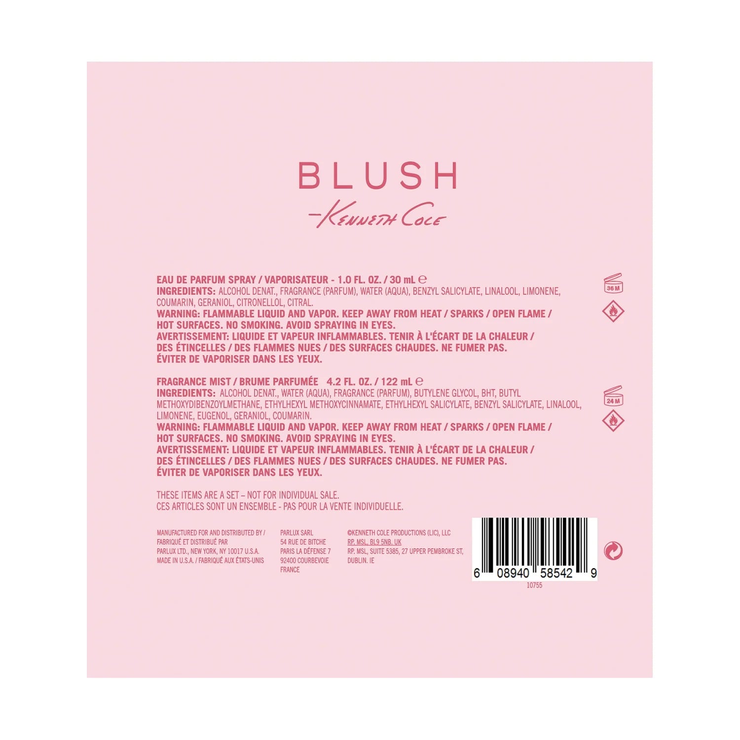 Kenneth Cole Blush Perfume Gift Set for Women, 2 Pieces