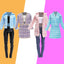 BARWA 11 PCS Doll Clothes 4 Sets Elegant Business Skirt Vest Set Fashion Top and Pants Long Sleeved Coat Office Style Casual for 11.5 Inch Girl Doll | Office Style Casual Fashion Top and Pants Long Sleeved Coat
