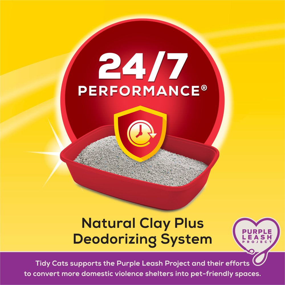 Purina Tidy Cats Multi-Cat Clumping Kitty Litter, 24/7 Performance Deodorizing, 35 Lb Pail