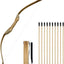 Kids Bow and Arrow Set, 32 Inch Archery Set Handmade Wooden Toy Bow and Arrow Fo