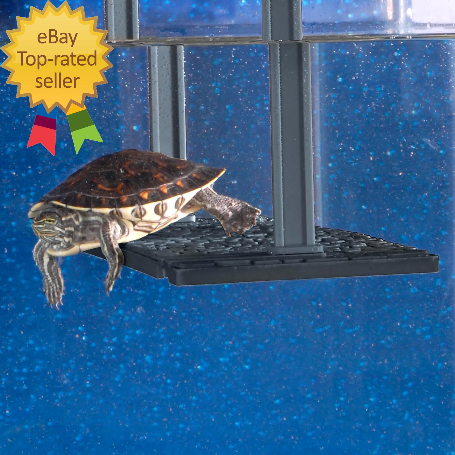 Reptology Turtle Topper – above Tank Basking Platform That Safely Mounts
