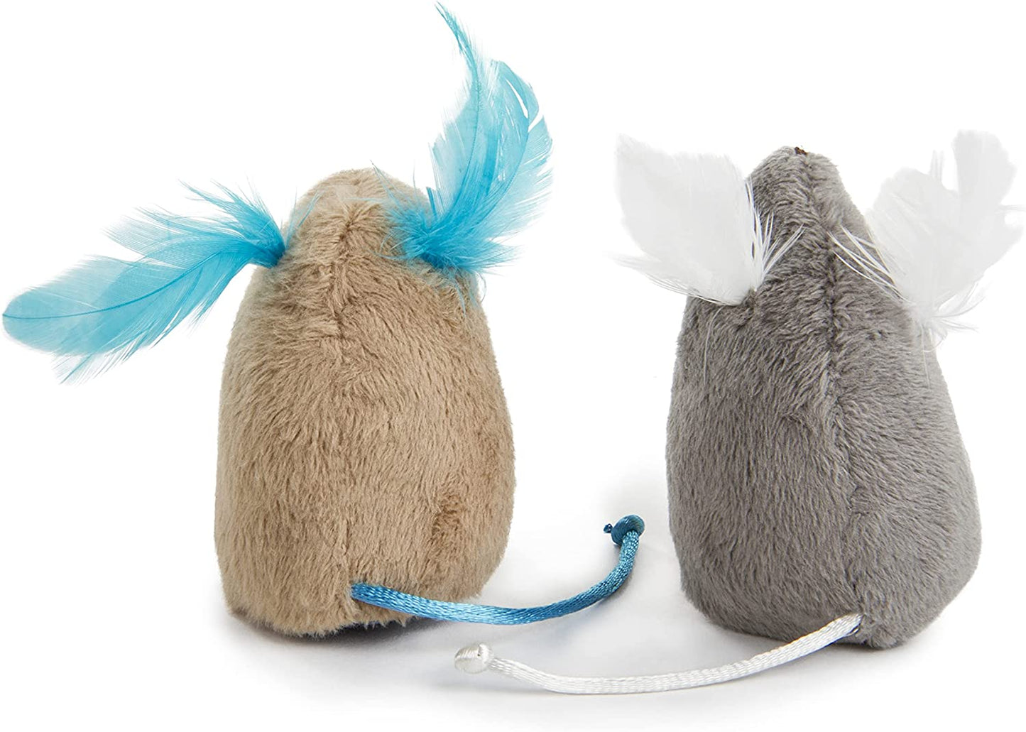 Smartykat (2 Count) Mouse Mates Plush Catnip Cat Toys - Brown/Gray, 2 Count