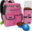 Petami Dog Travel Bag Backpack, Airline Approved Dog Bags for Traveling, Puppy Diaper Bag Supplies, Pet Camping Essentials Hiking Accessories Dog Mom Gift, Food Container, Collapsible Bowls, Pink