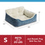 Vibrant Life Puppy Dog Bed, Plush Bolster Dog for Small Dogs, Small, 21" X 17", Blue