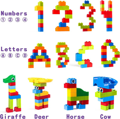 MAINYU Run Building Blocks for Kids Ages 4-8, 168 PCS Classic Big Size Blocks Set, Crazy Run Building Blocks with 4 Balls Race Track, Educational Toys Bricks Set Christmas Birthday Toy for Boys Girls