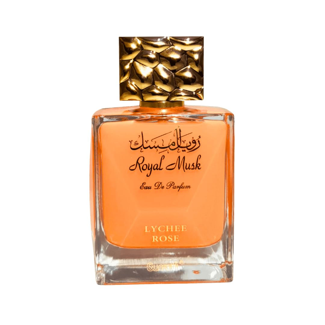 Surrati Royal Musk Lychee Rose Eau De Parfum for Women 100ML | Long Lasting Arabian Perfume Spray with Citrus, Fruity & Musk Notes
