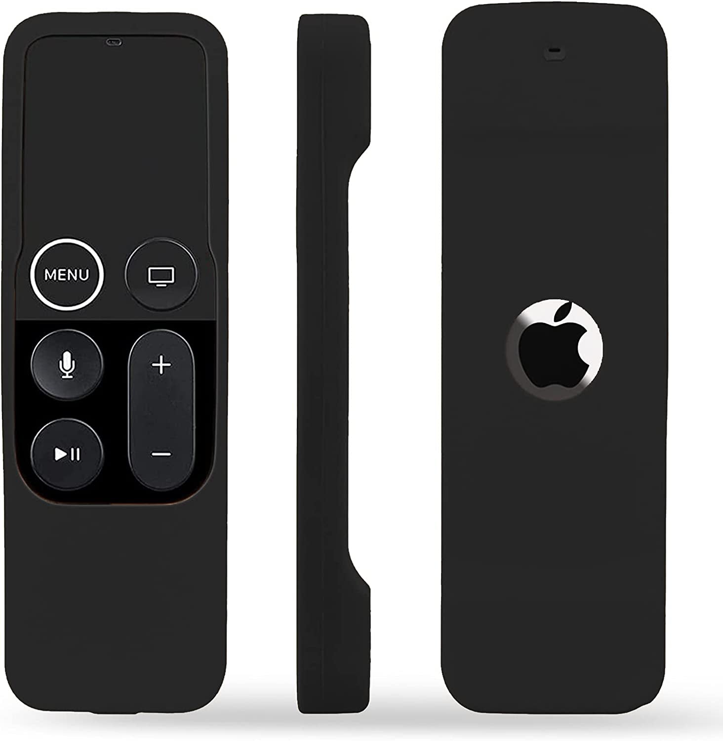 TOKERSE Silicone Case Anti-Slip Shock Proof Soft Remote Cover Compatible with Apple TV 4K 4Th 5Th Gen Siri Remote Controller - Black