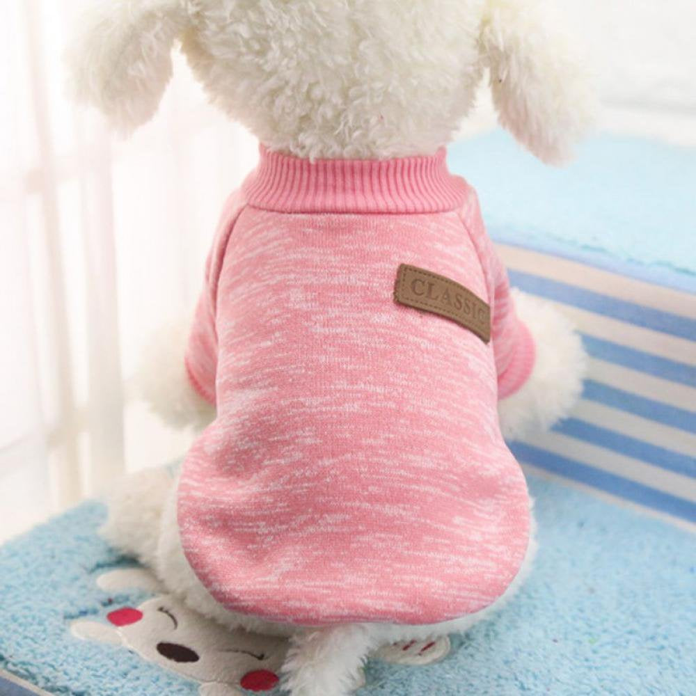 Pretty Comy Puppy Clothes, Warm Pet Dog Cat Jacket Coat, Winter Fashion Soft Sweater Clothing for Small Dogs, Gray, Size XS