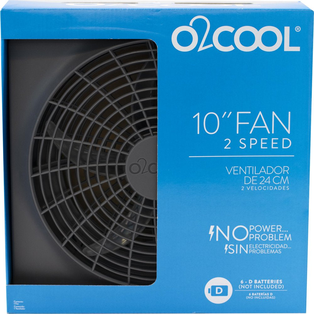 O2COOL 10 Inch Battery or Electric Portable Fan, Camping Fan, Tent Accessory