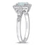 Miabella Women'S 3/8 Carat T.G.W. Aquamarine and 1/10 Carat T.W. Diamond Sterling Silver Halo Engagement Ring