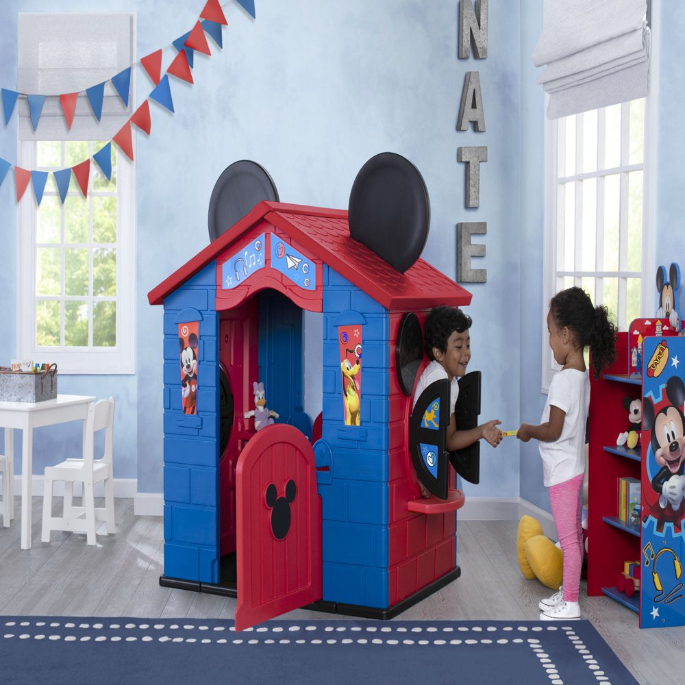 Disney Mickey Mouse Plastic Indoor,Outdoor Playhouse with Easy Assembly