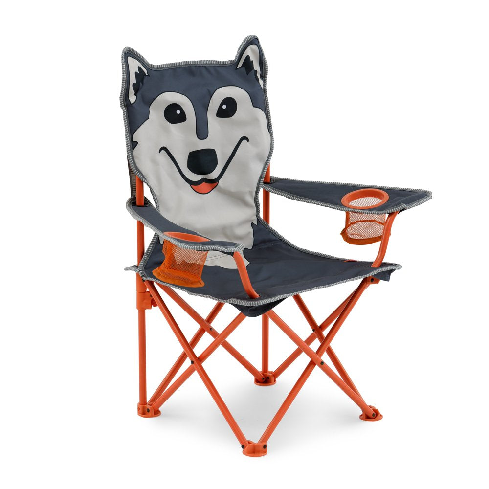 Firefly! Outdoor Gear Aspen the Wolf Kid'S Camping Chair - Gray/Orange Color