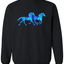 Running Horses On Blue Fire Sweatshirt Men's -Image by Shutterstock