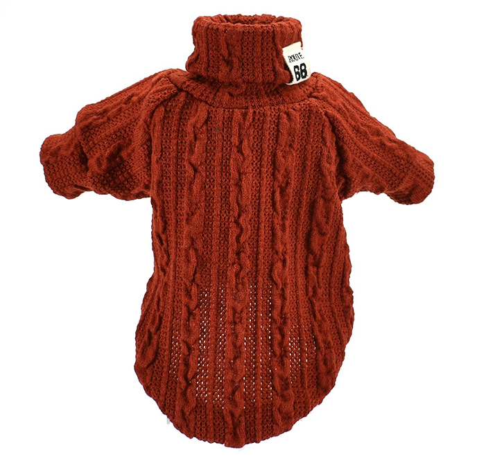 Pet turtleneck knitted sweater