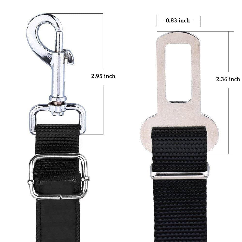 2 Pack Adjustable Dog Harness For Car Seatbelt Connector Restrain Tether For Pet