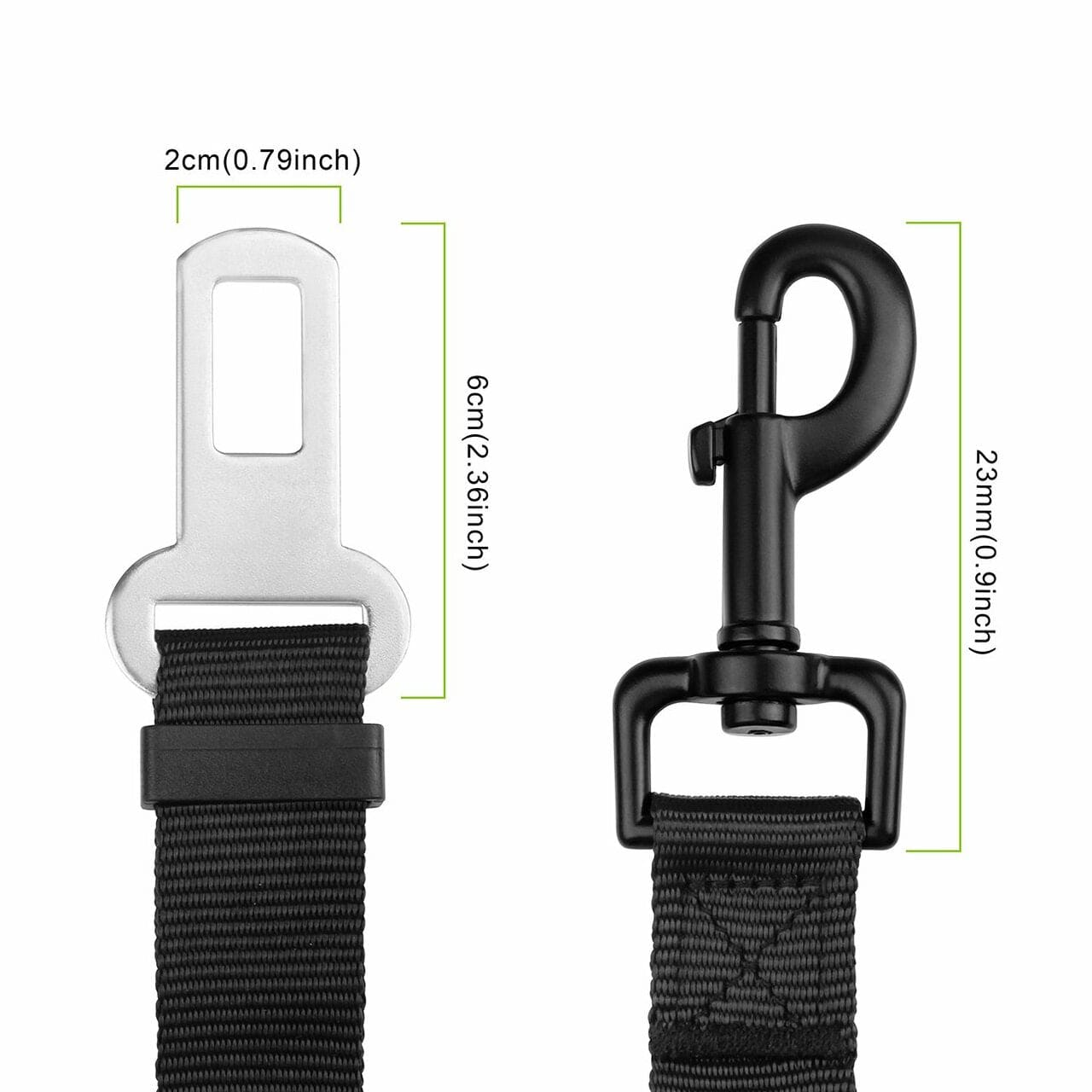 2 Pack Adjustable Dog Harness For Car Seatbelt Connector Restrain Tether For Pet