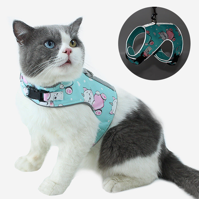 Cat Leashing Rope Going Out and Walking Cat Rope Cat Chain Set
