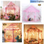 Artrylin Princess Castle Tent for Girls Fairy Play Tents for Kids Hexagon Playhouse Toys for Children or Toddlers Indoor or Outdoor Games (Pink)