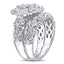 Miabella Women'S 1/5 CT. Diamond Sterling Silver Cluster Filigree Wedding & Engagement Ring Set
