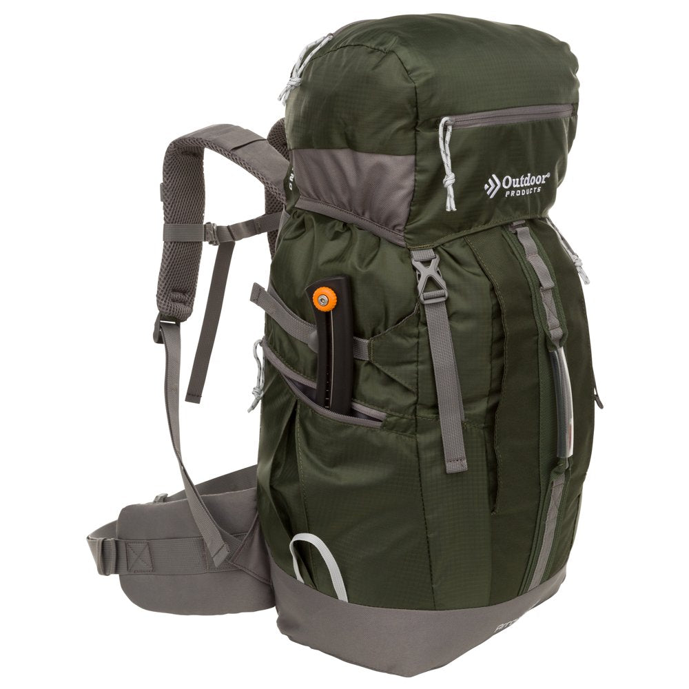 Outdoor Products Arrowhead 47 Ltr Hiking Backpack, Rucksack, Unisex, Green