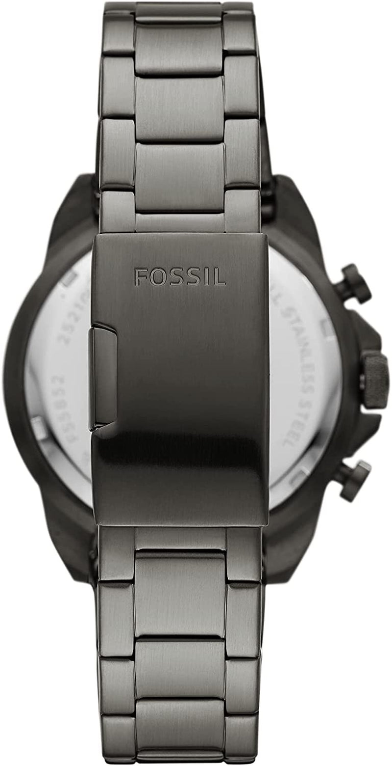 Fossil Men'S Bronson Chronograph Smoke Stainless Steel Watch