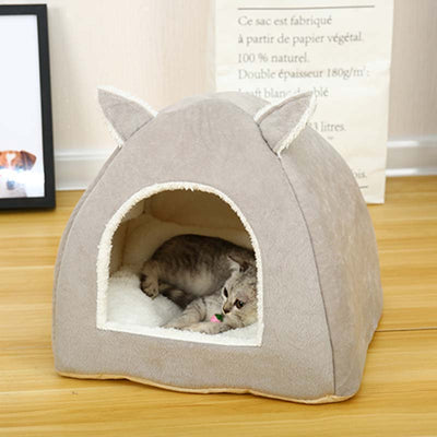 Cat House Closed Folding Cat Villa Teddy Pet Supplies Mongolian Gel Dog House Autumn and Winter New Style
