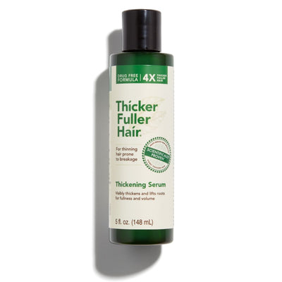 Thicker Fuller Hair Thickening Serum for All Hair Types, with Mongongo Oil and Green Coffee, 5 Fl Oz