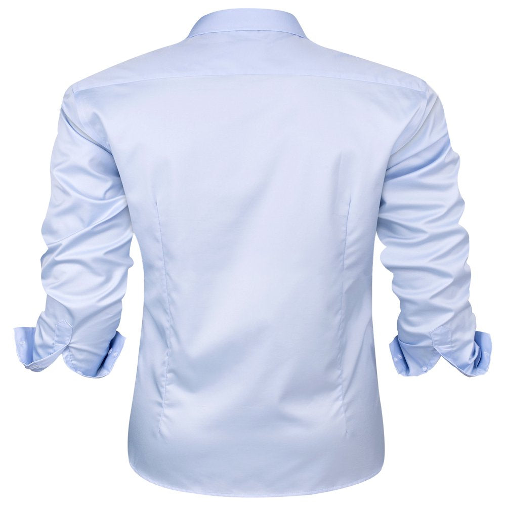 Alimens & Gentle Mens Long Sleeve Stretch Cotton Dress Shirt Regular Fit Button Down