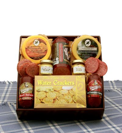 Hearty Favorites Meat & Cheese sampler - meat and cheese gift baskets