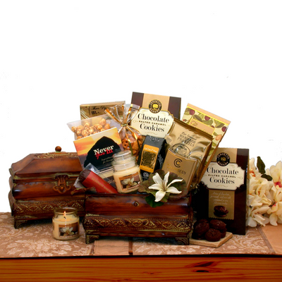 Our Sincere Condolences Gift Chest - sympathy gift baskets - sympathy baskets - condolences gift basket for loss