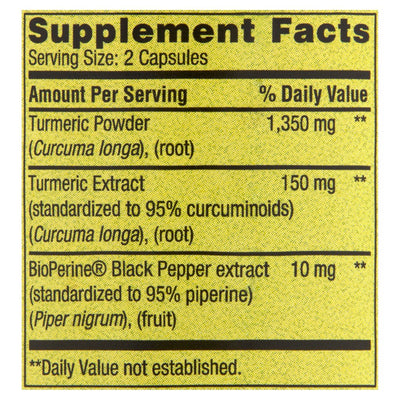 Spring Valley Ultra Strength Turmeric Curcumin Dietary Supplement, 1,500 Mg, 90 Count