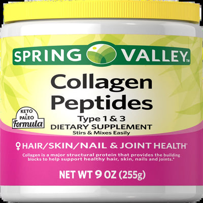 Spring Valley Collagen Peptides Type 1 & 3 Dietary Supplement, 9 Oz
