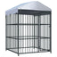 Outdoor Dog Kennel with Roof 59.1"X59.1"X82.7"