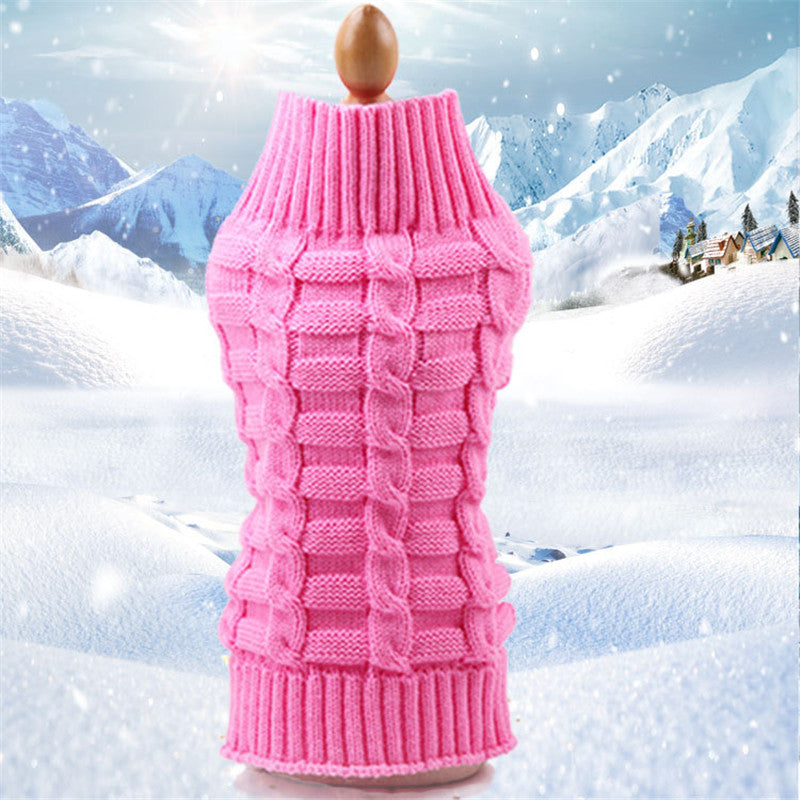 Imitation Cashmere Twisted Rope Pet Sweater, Dog Clothes, Pet Products
