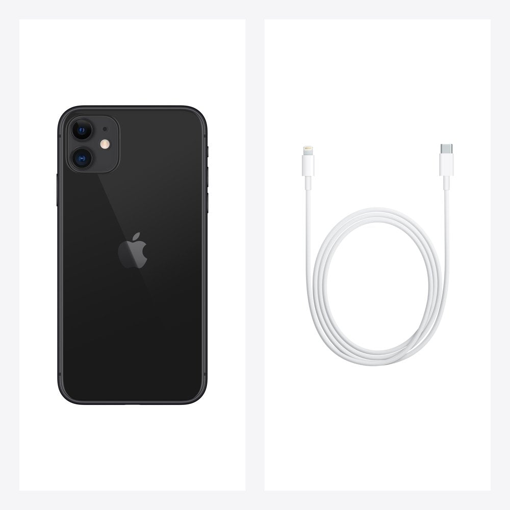 Straight Talk Apple Iphone 11, 64GB, Black- Prepaid Smartphone [Locked to Straight Talk]