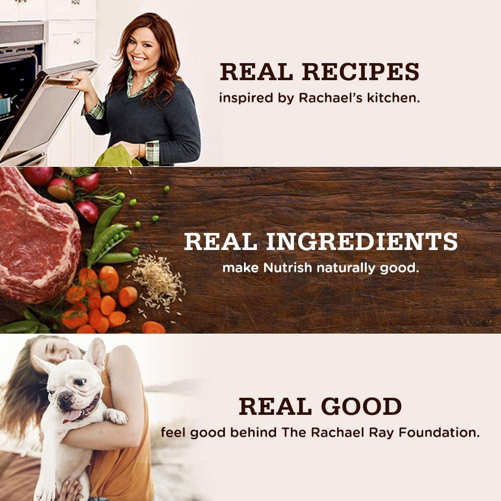 Rachael Ray Nutrish Premium Natural Dry Dog Food, Real Beef, Pea, & Brown Rice Recipe, 28 Pounds