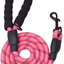 5 FT Thick Highly Reflective Dog Leash-Red