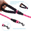 5 FT Thick Highly Reflective Dog Leash-Pink