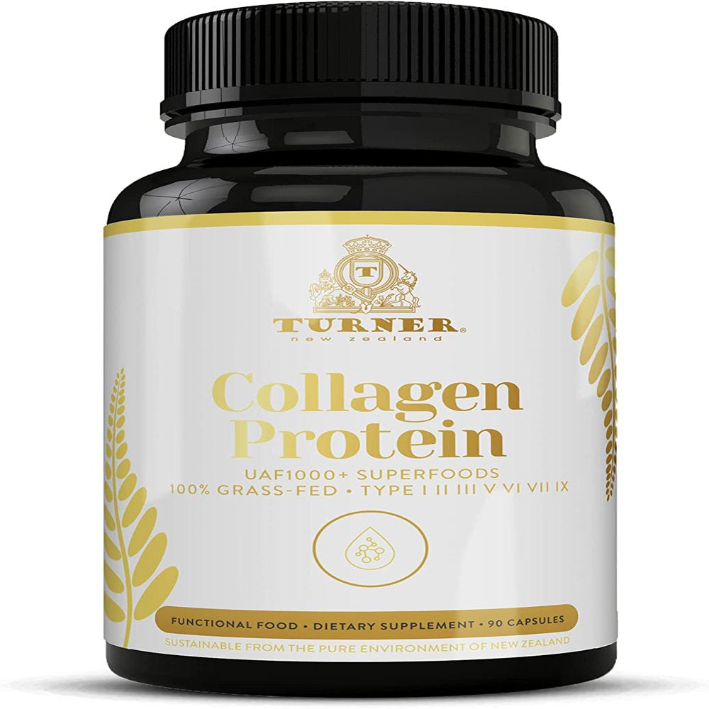 TURNER New Zealand Grass-Fed Collagen Protein Supplement for Skin, Hair & Nail, 90 Capsules