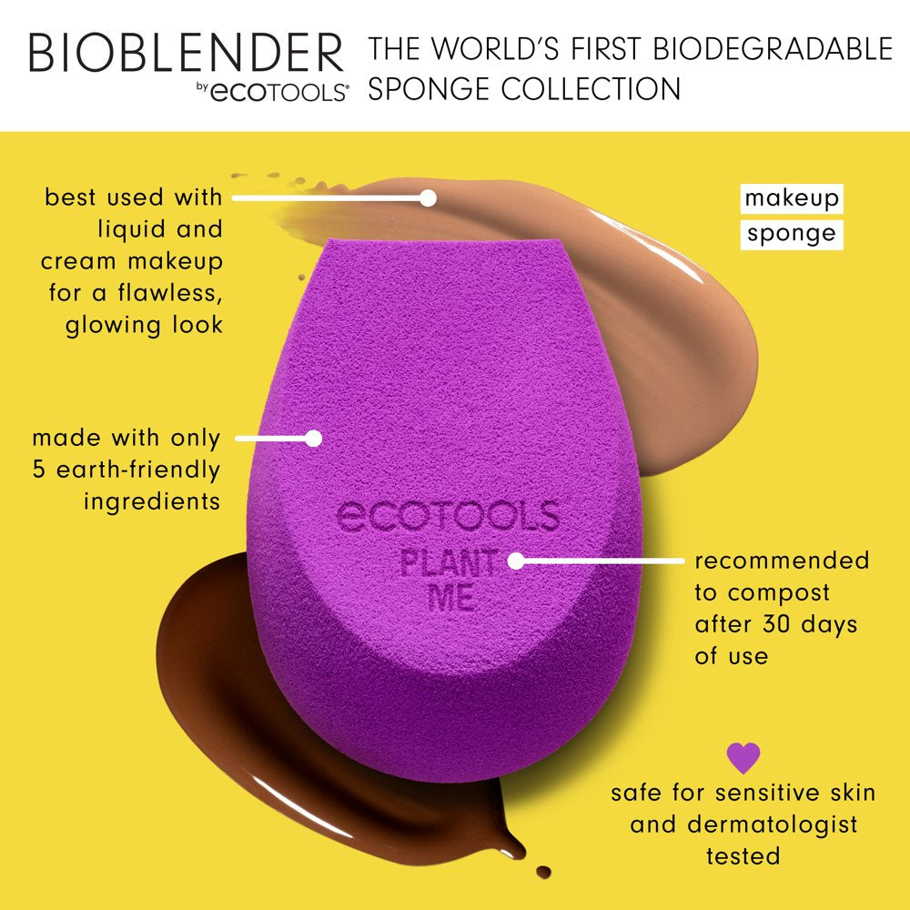 Ecotools Bioblender, Clean Beauty Makeup Blending Sponge, Cruelty Free and Vegan