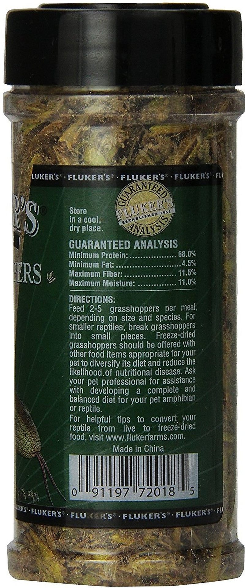 Fluker'S Freeze-Dried Grasshoppers Reptile Turtle Snake Lizard Food, 1 Oz