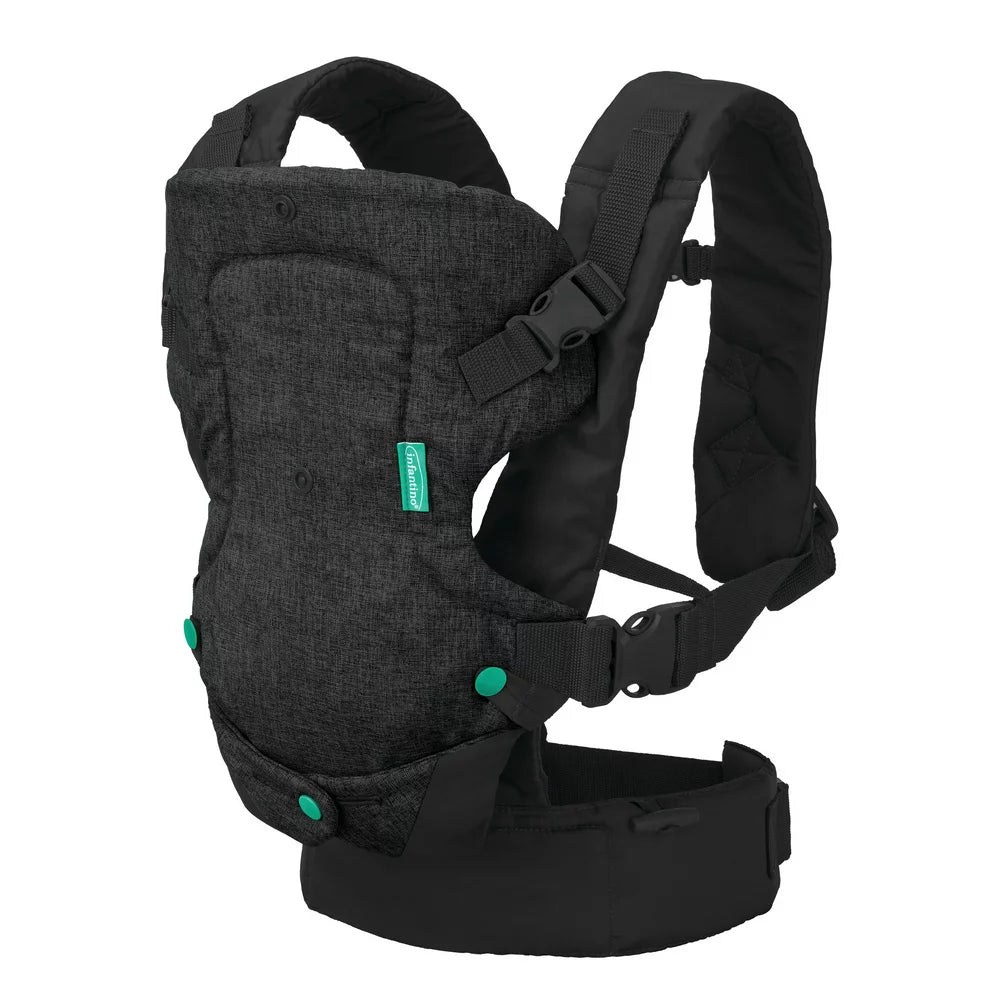 Infantino Flip 4-In-1 Convertible Baby Carrier, 4-Position, 8-32Lb, Black