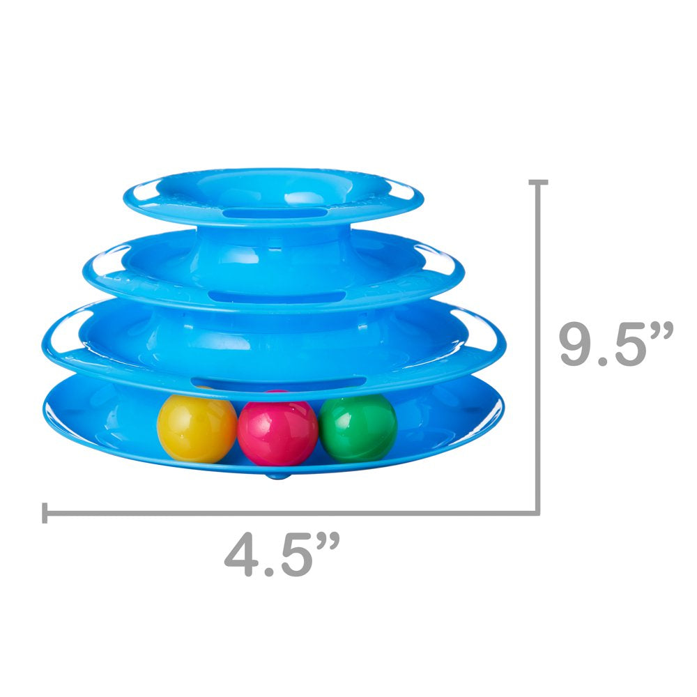 Vibrant Life Triple Chase 3 Tier Tower Interactive Ball Toy for Cats and Kittens