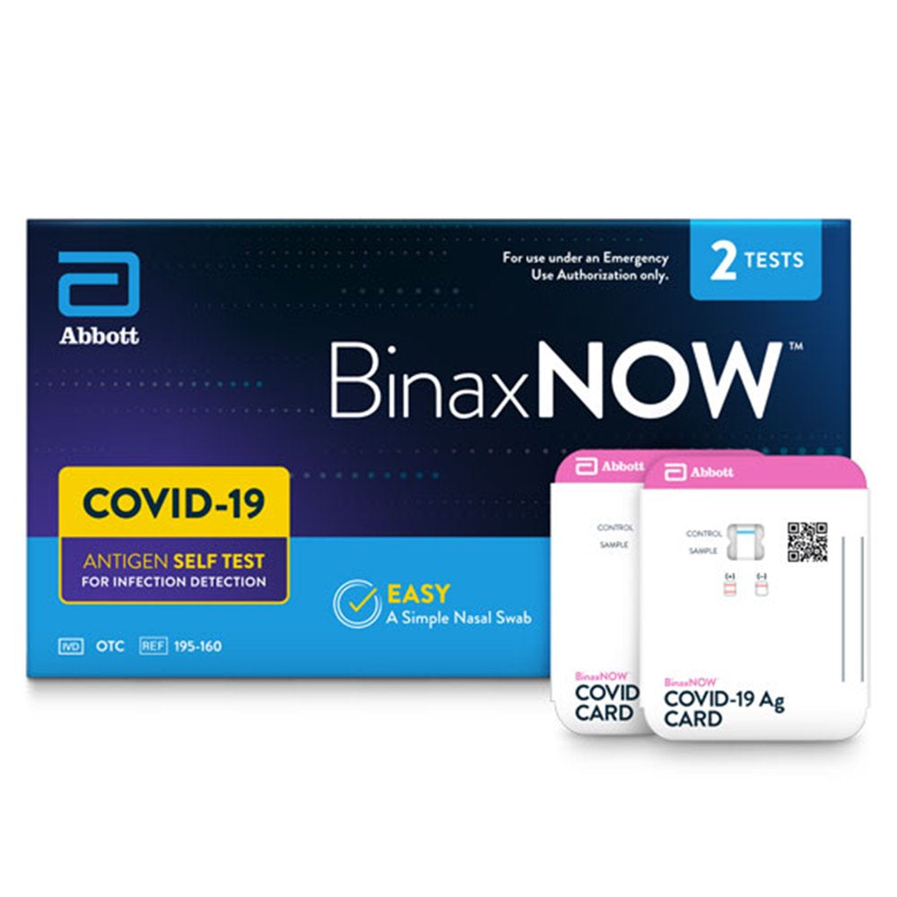 Binaxnow COVID‐19 Antigen Self Test by Abbott (2 Count)