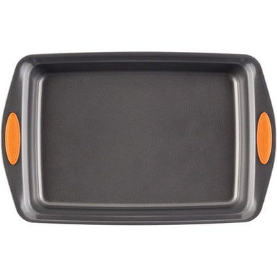 Rachael Ray 5-Pieces Yum-O! Nonstick Bakeware Baking Pans Set, Gray and Orange