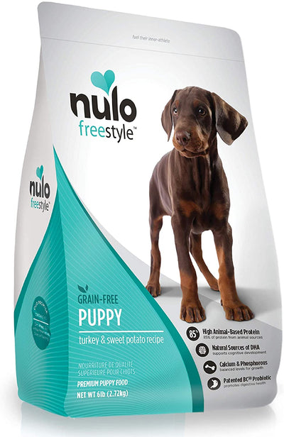 Nulo Freestyle Dry Puppy Food - Grain Free Kibble Recipe with DHA for Brain Development - Turkey - 6LB