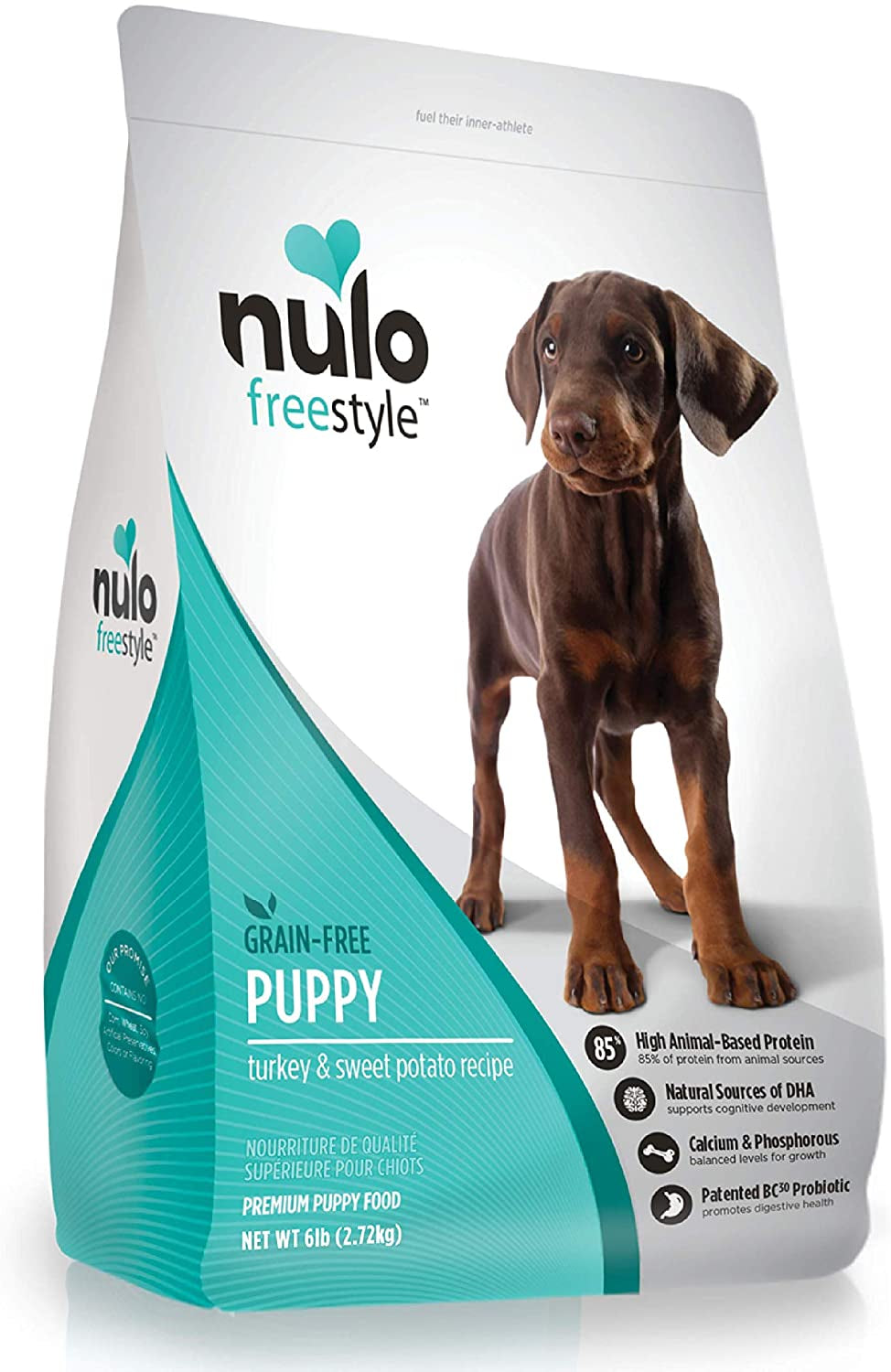 Nulo Freestyle Dry Puppy Food - Grain Free Kibble Recipe with DHA for Brain Development - Turkey - 6LB