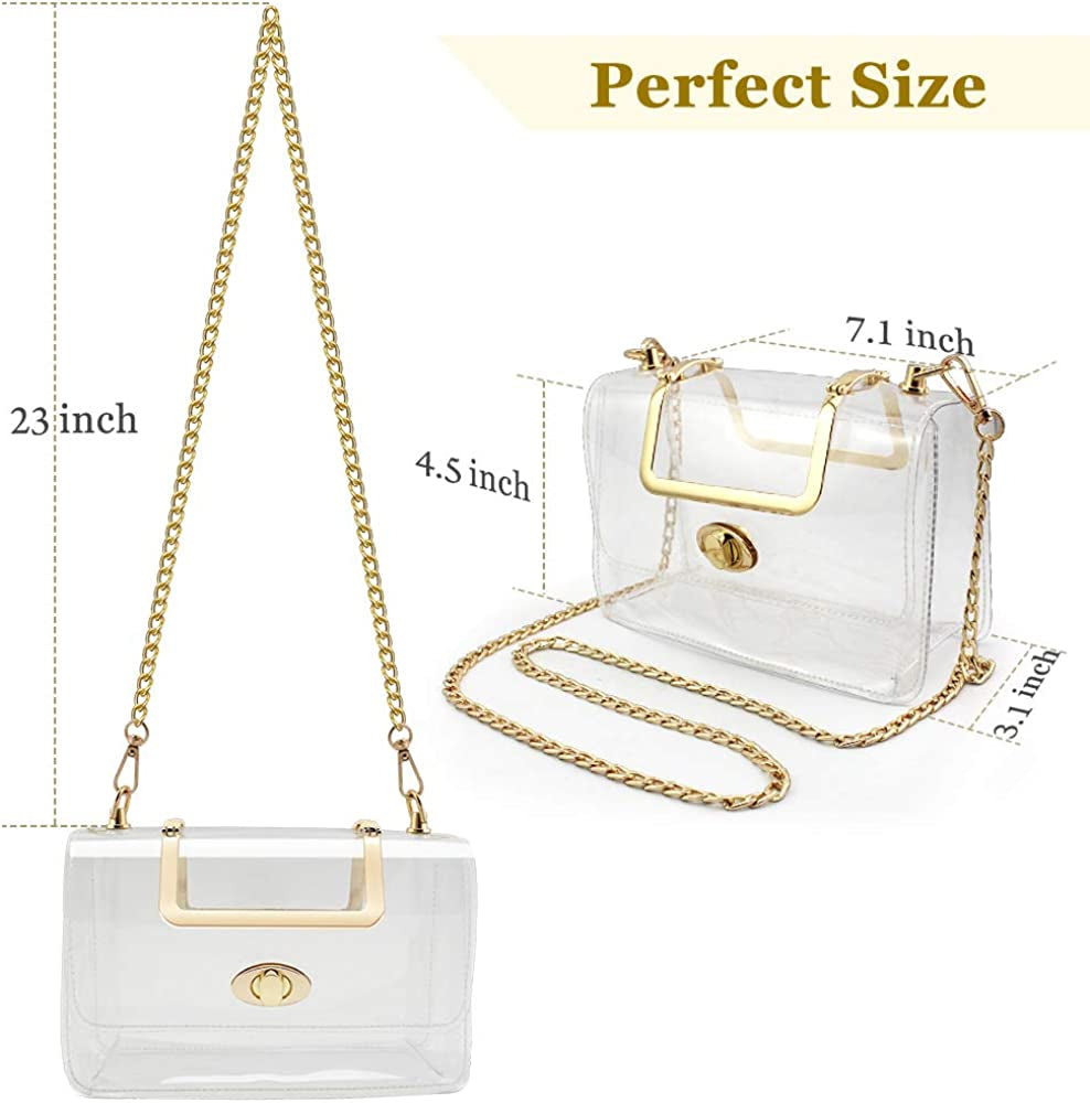 COROMAY Clear Purse for Women, Clear Crossbody Bag, Clear Stadium Purse Handbags