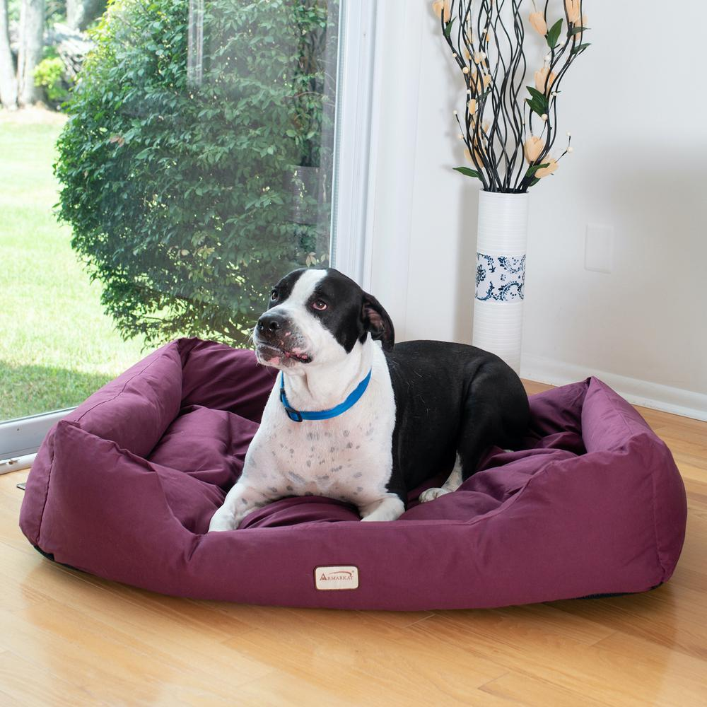 Armarkat Model D01FJH-X Extra Large Burgundy Bolstered Pet Bed