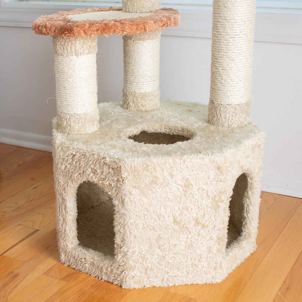 Armarkat X5703 Soft Heavy-Carpet Real Wood Cat Furniture With Condo For Large Cat